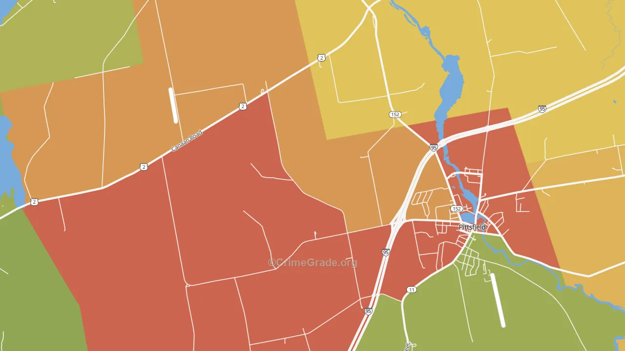 Waverley, ME Map of Drug-Related Crime Rates