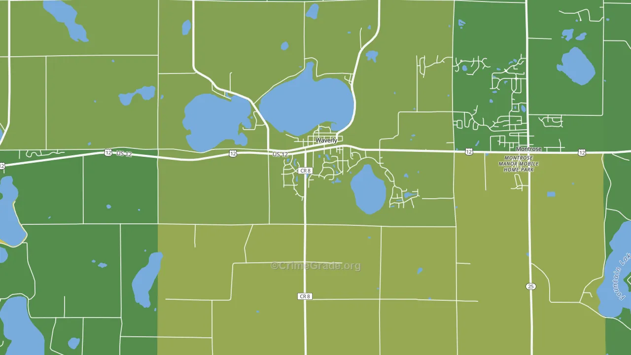 Waverly, MN Map of Drug-Related Crime Rates