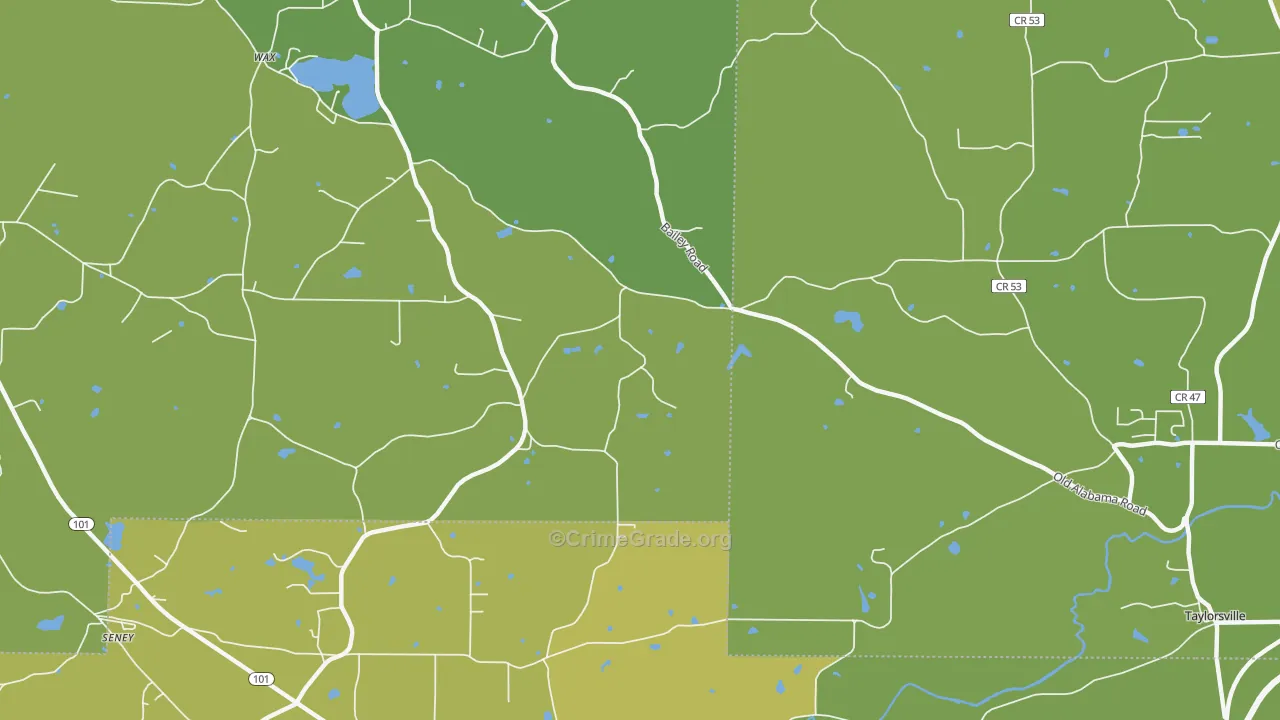 Wax, GA Map of Drug-Related Crime Rates