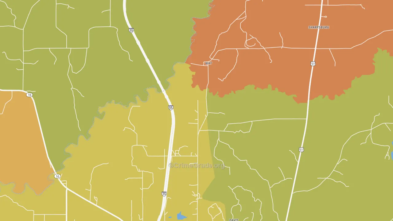 Way, MS Map of Drug-Related Crime Rates