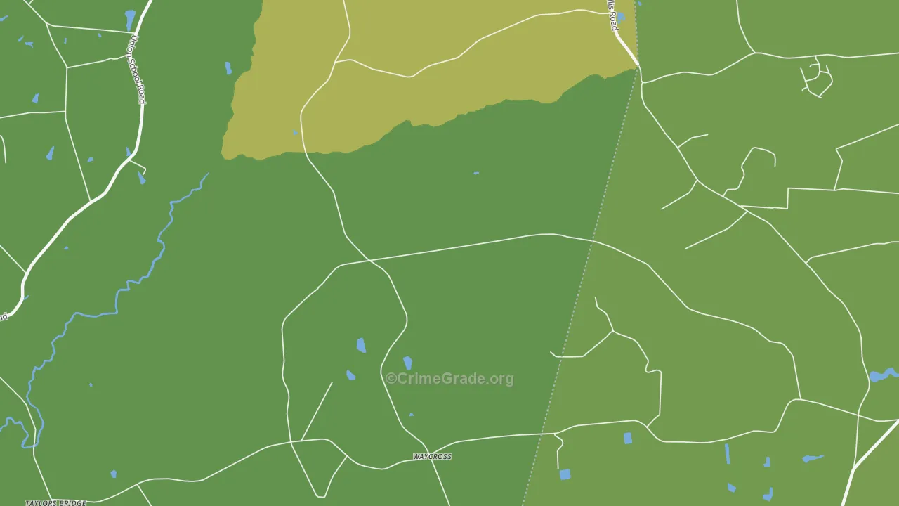 Waycross, NC Map of Drug-Related Crime Rates