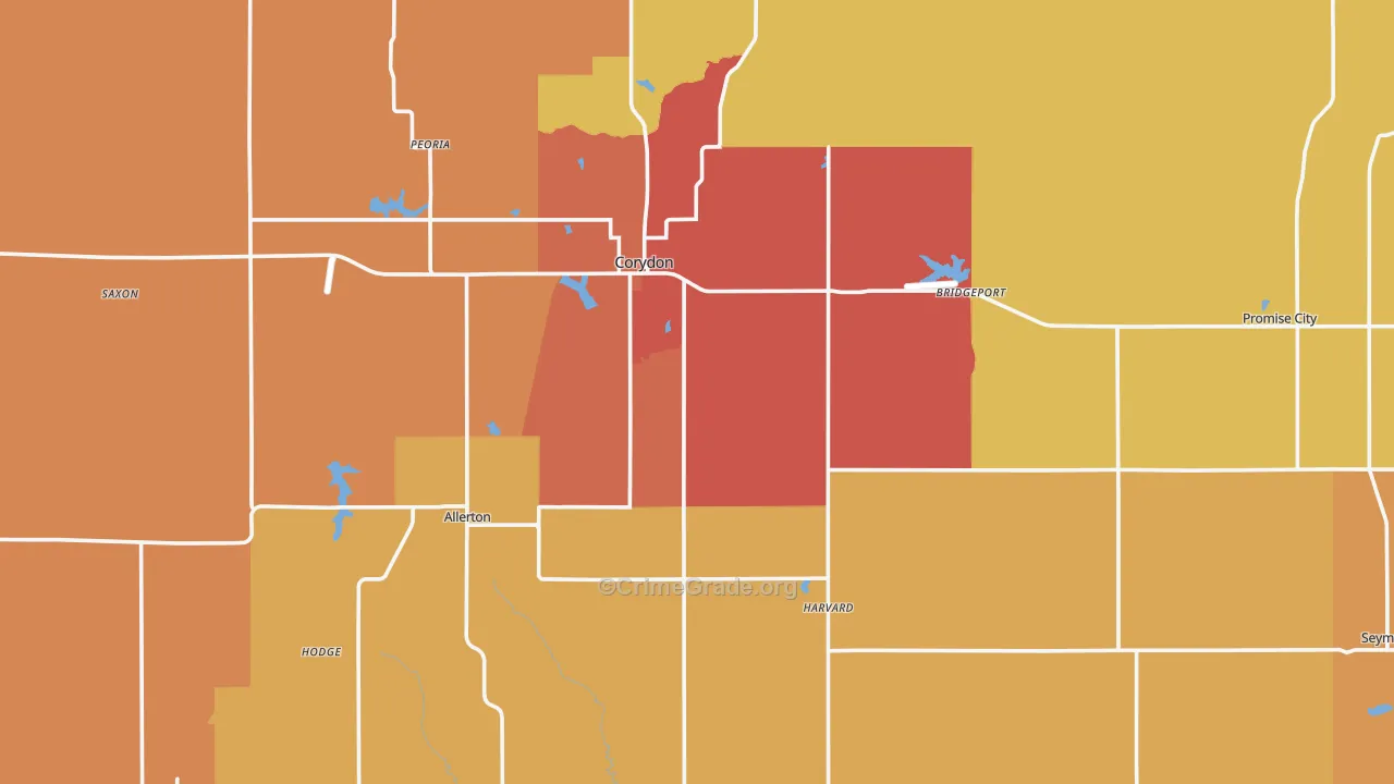 Wayne County, IA Map of Drug-Related Crime Rates