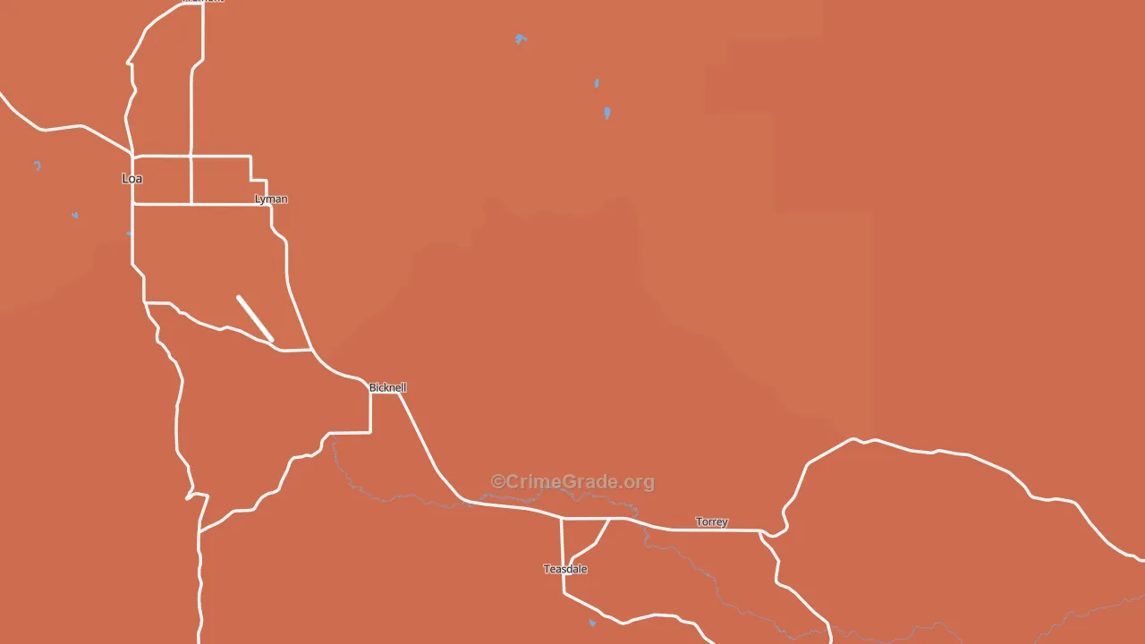 Wayne County, UT Map of Drug-Related Crime Rates