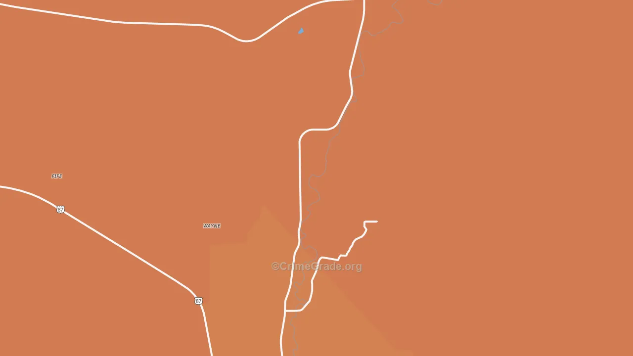 Wayne, MT Map of Drug-Related Crime Rates