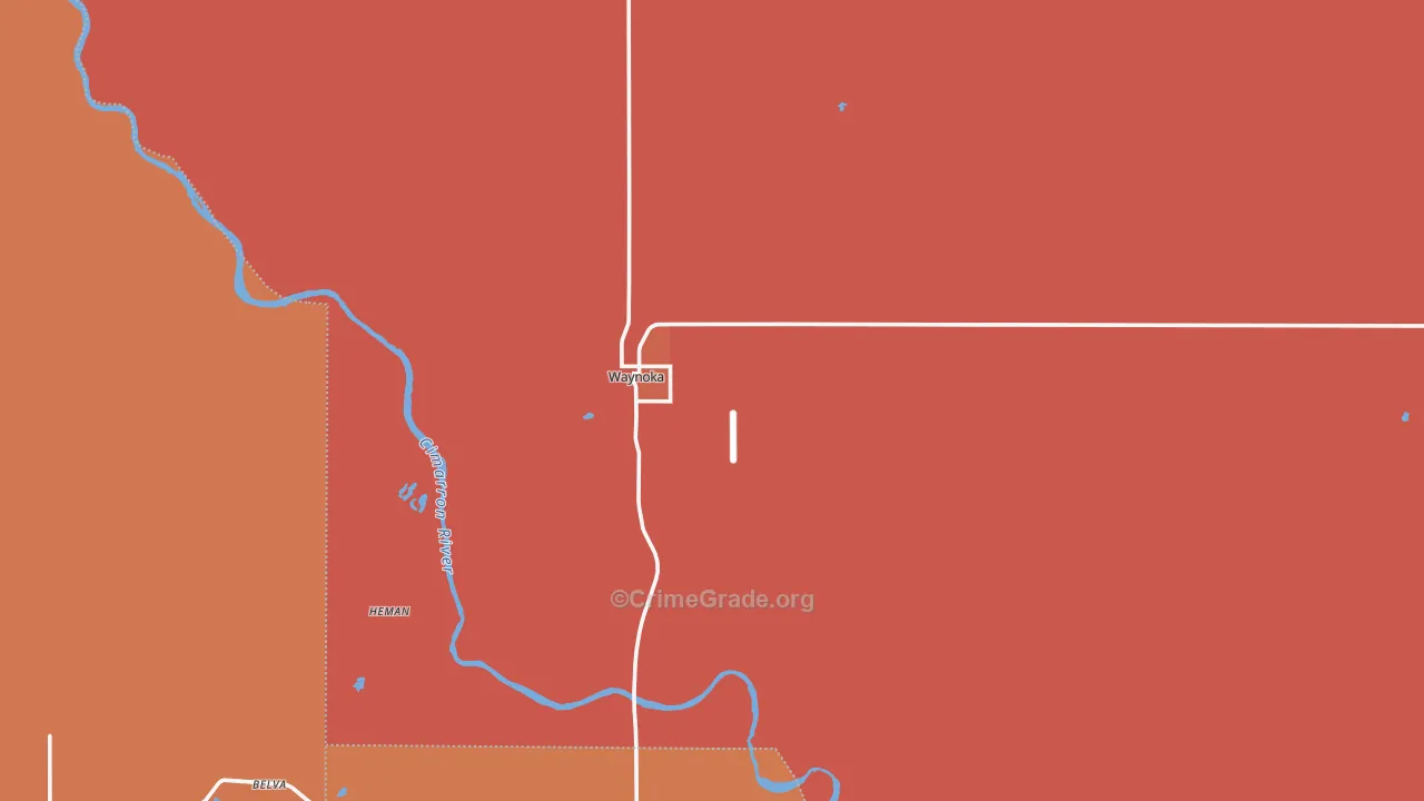 Waynoka, OK Map of Drug-Related Crime Rates