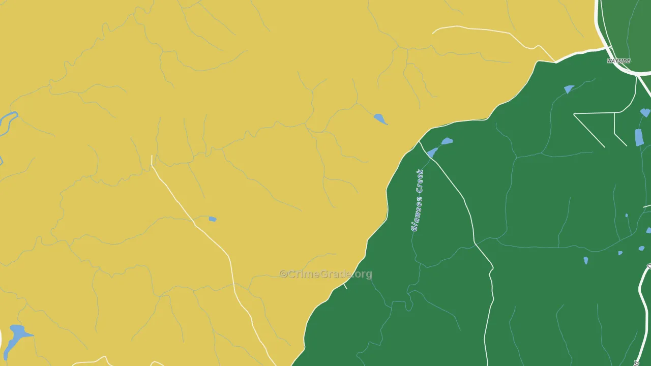 Wayside, GA Map of Drug-Related Crime Rates