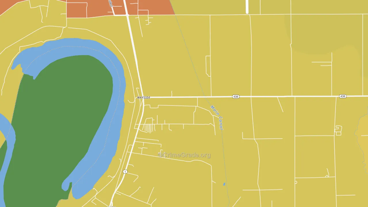 Wayside, MS Map of Drug-Related Crime Rates