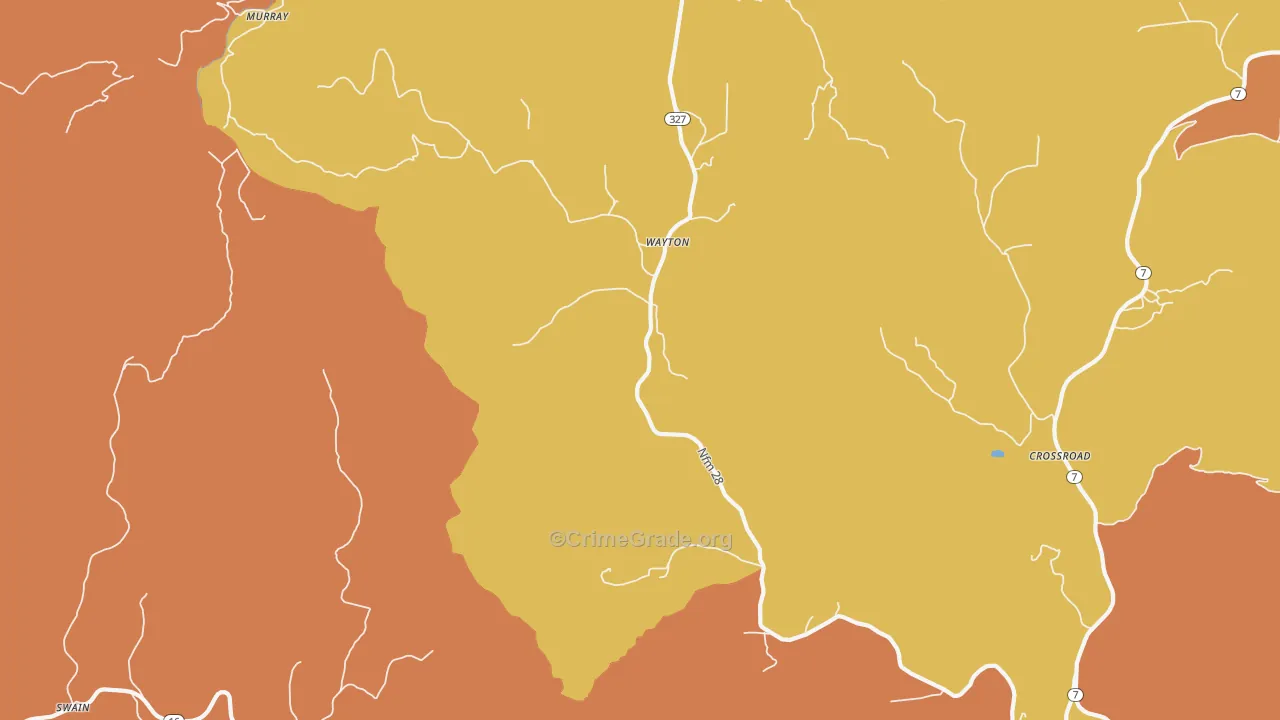 Wayton, AR Map of Drug-Related Crime Rates