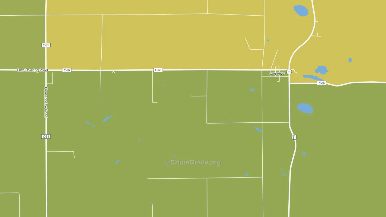 Weadock, MI Map of Drug-Related Crime Rates