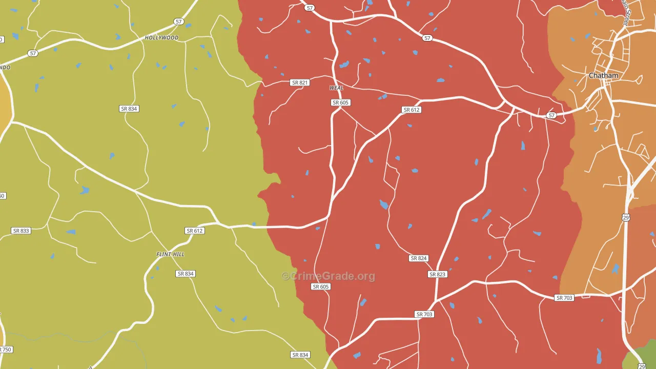 Weal, VA Map of Drug-Related Crime Rates