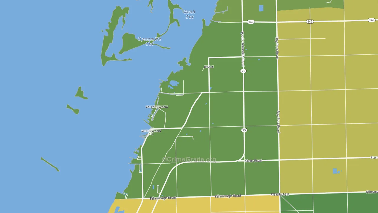Weale, MI Map of Drug-Related Crime Rates