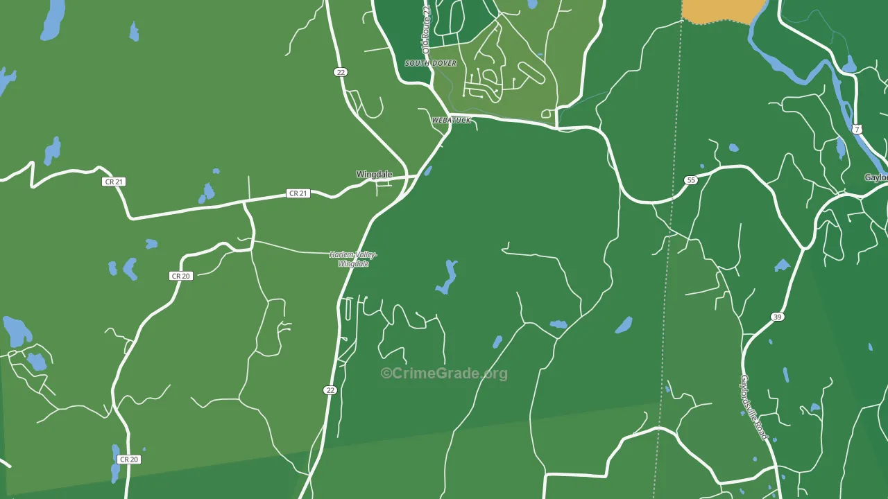 Webatuck, NY Map of Drug-Related Crime Rates