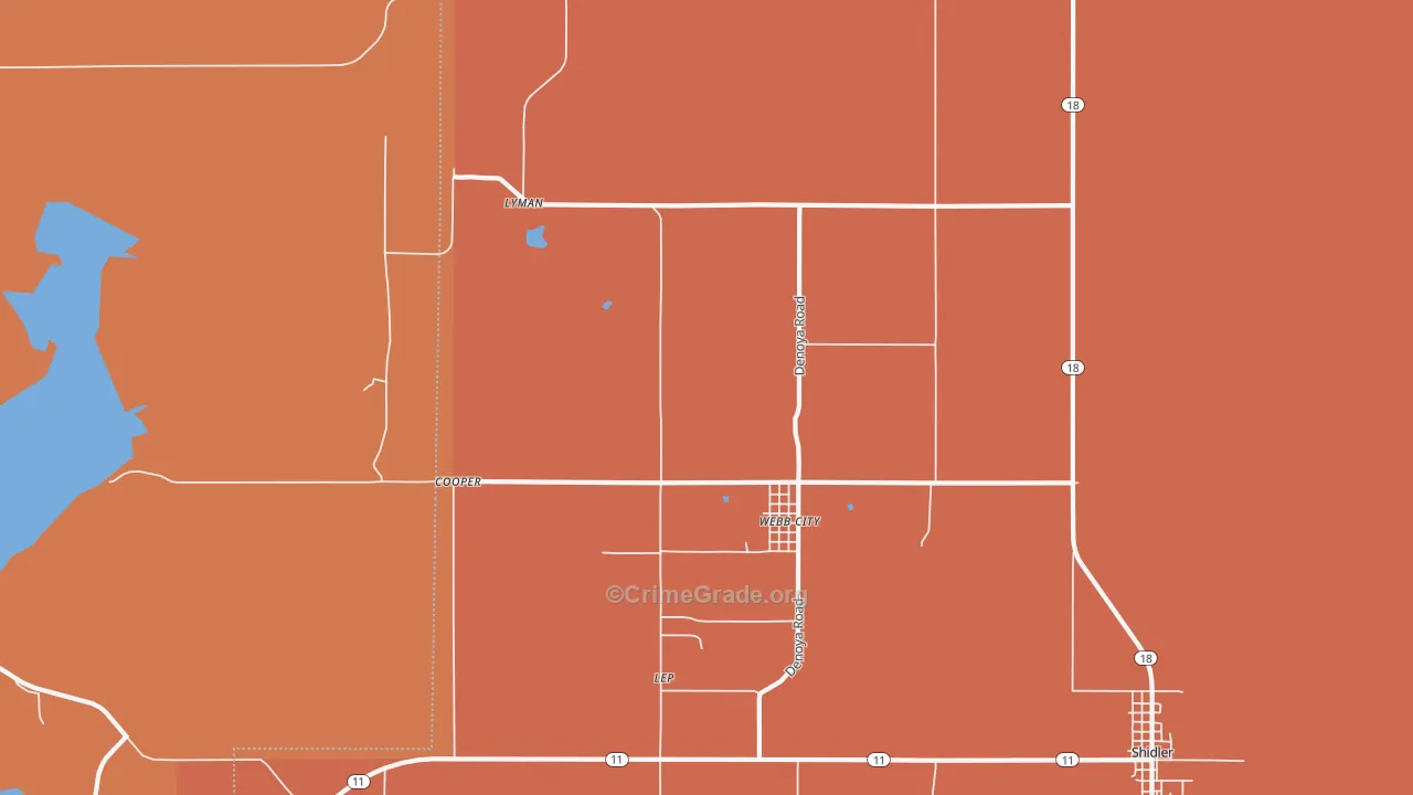 Webb City, OK Map of Drug-Related Crime Rates