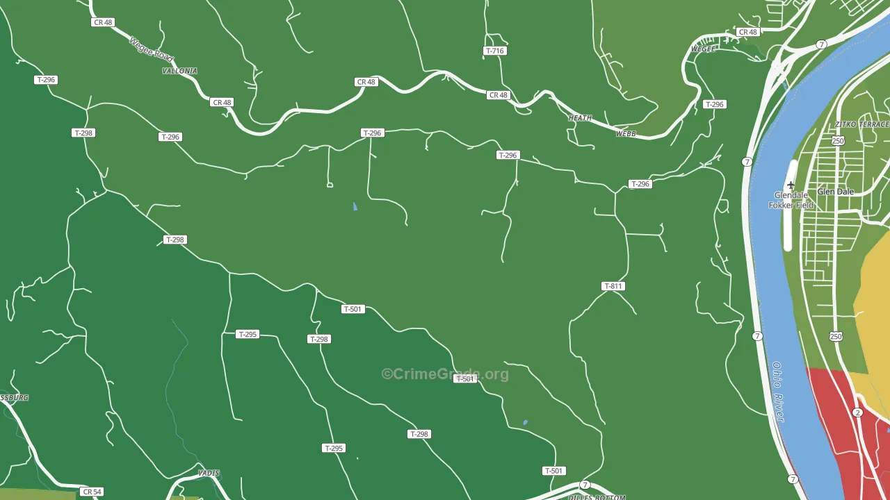 Webb, OH Map of Drug-Related Crime Rates