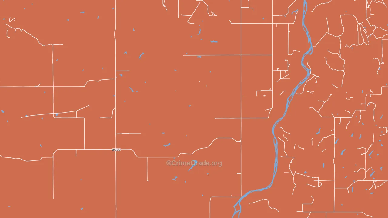 Webb, OK Map of Drug-Related Crime Rates