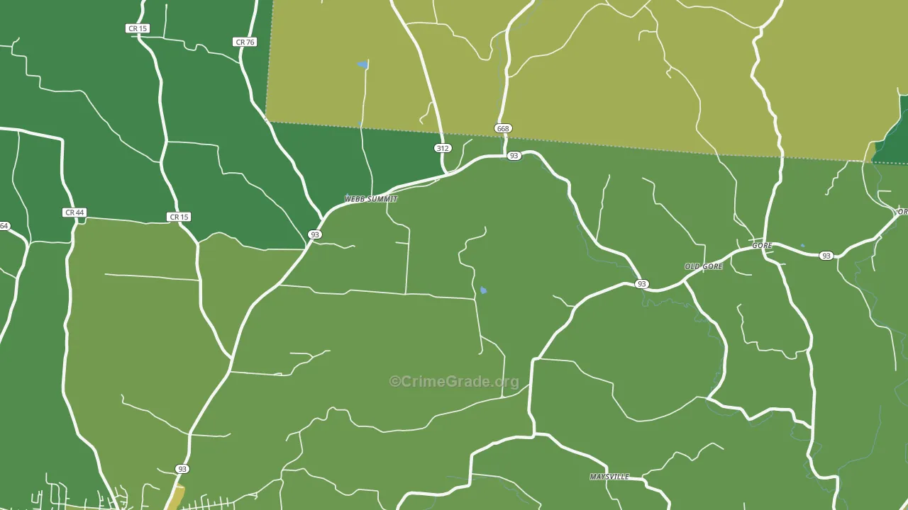 Webb Summit, OH Map of Drug-Related Crime Rates