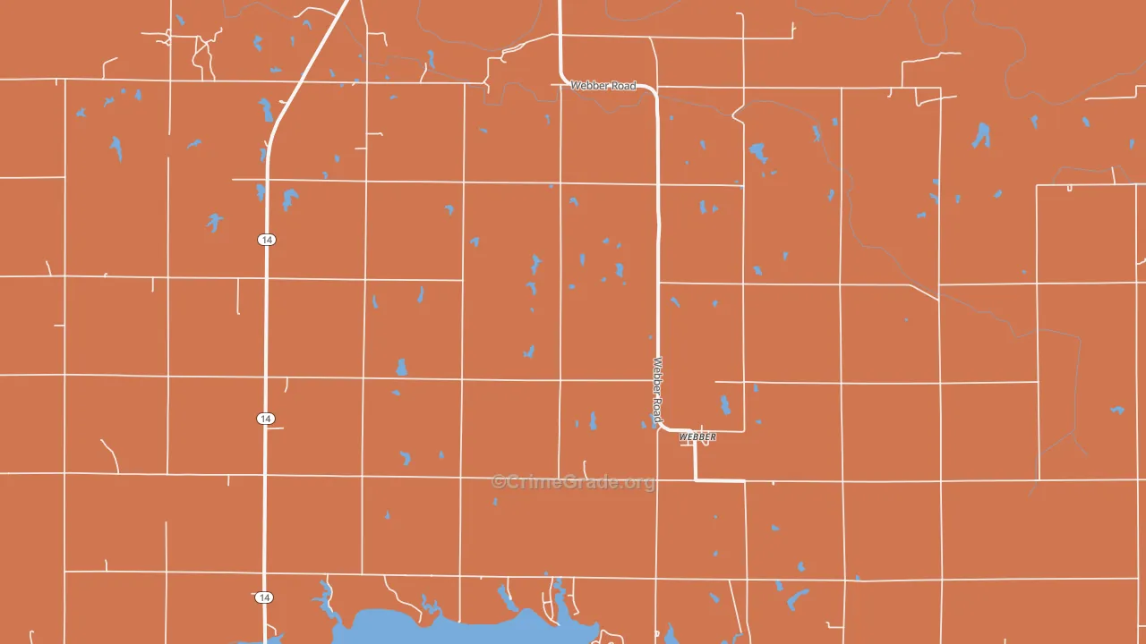 Webber, KS Map of Drug-Related Crime Rates