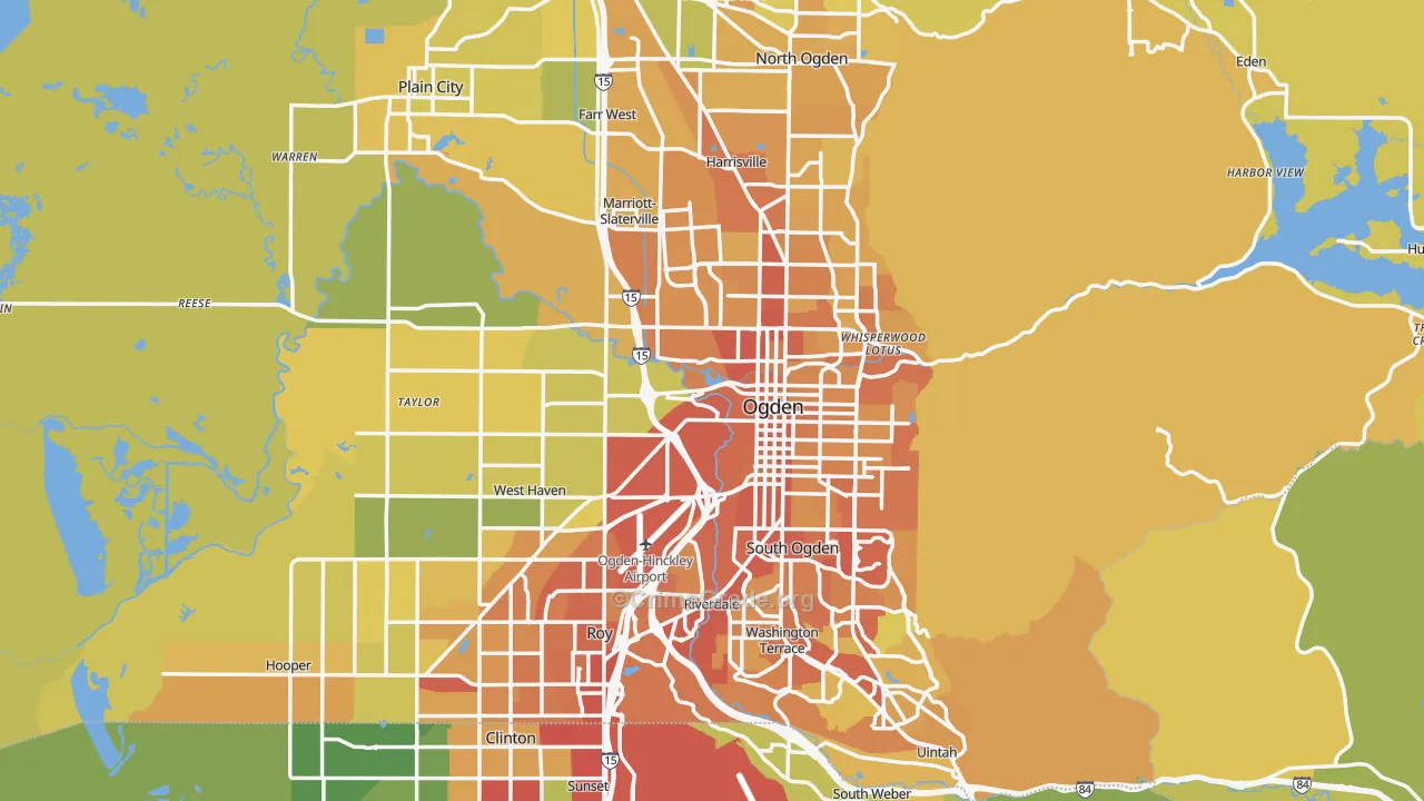 Weber County, UT Map of Drug-Related Crime Rates