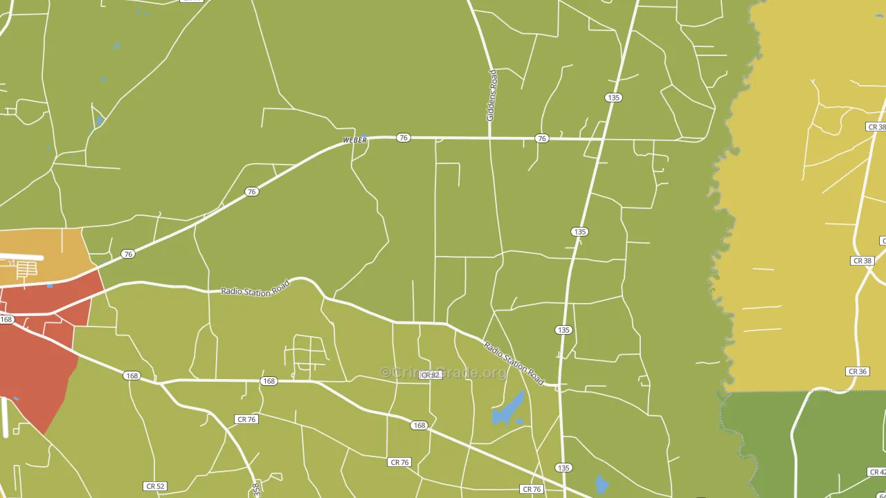 Weber, GA Map of Drug-Related Crime Rates