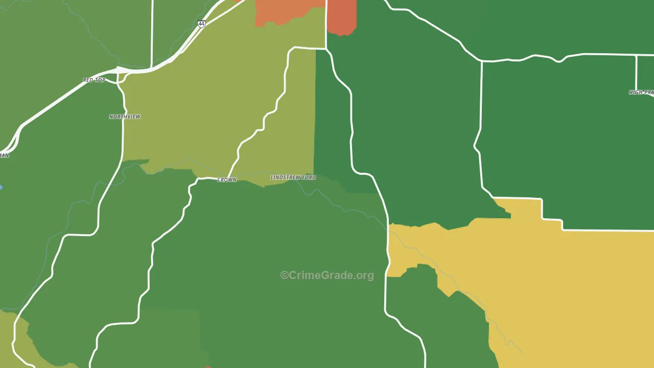Webster County, MO Map of Drug-Related Crime Rates