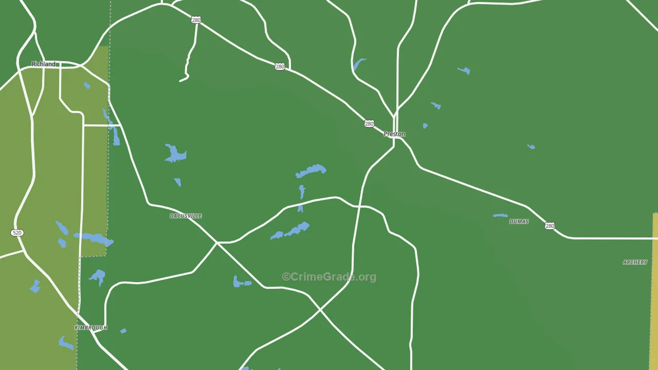 Webster, GA Map of Drug-Related Crime Rates
