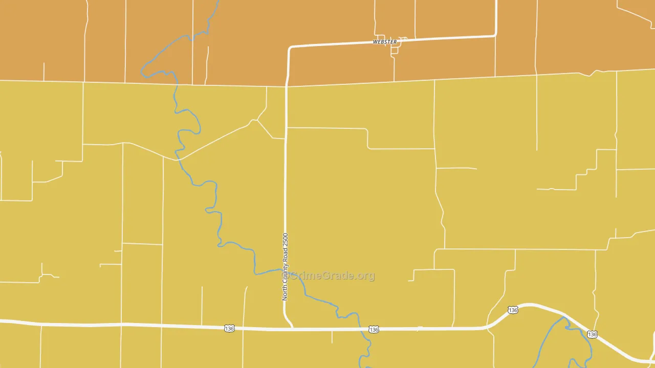 Webster, IL Map of Drug-Related Crime Rates