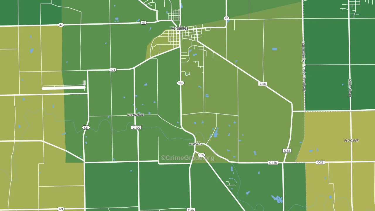 Webster, OH Map of Drug-Related Crime Rates