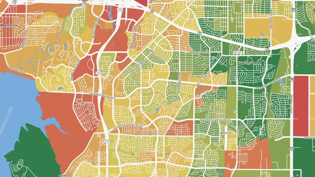 Wedgwood, Fort Worth, TX Map of Drug-Related Crime Rates