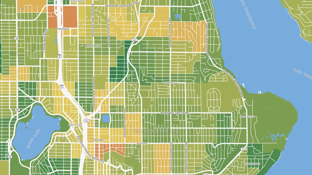 Wedgwood, Seattle, WA Map of Drug-Related Crime Rates
