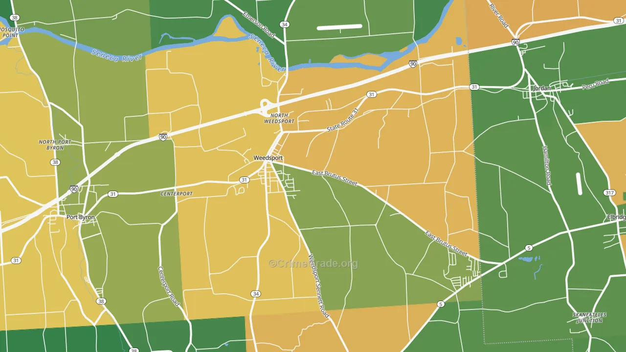Weedsport, NY Map of Drug-Related Crime Rates
