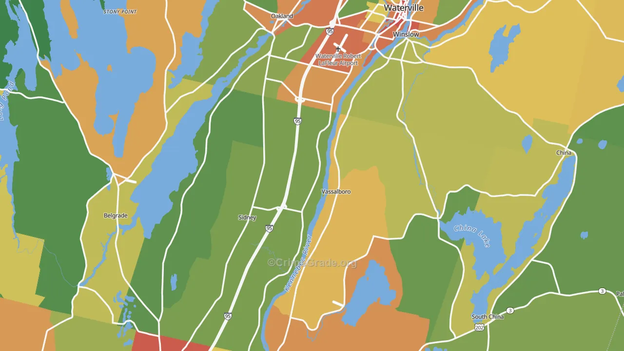 Weeks Mills, ME Map of Drug-Related Crime Rates