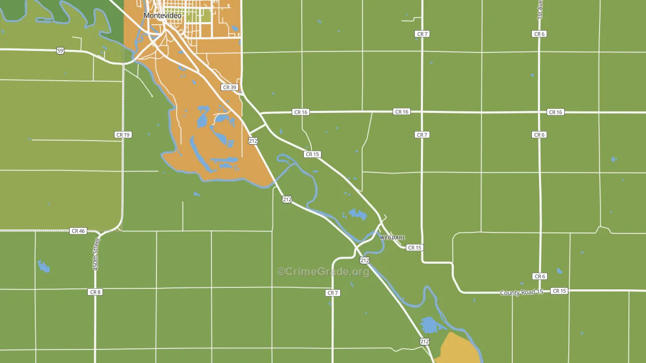 Wegdahl, MN Map of Drug-Related Crime Rates