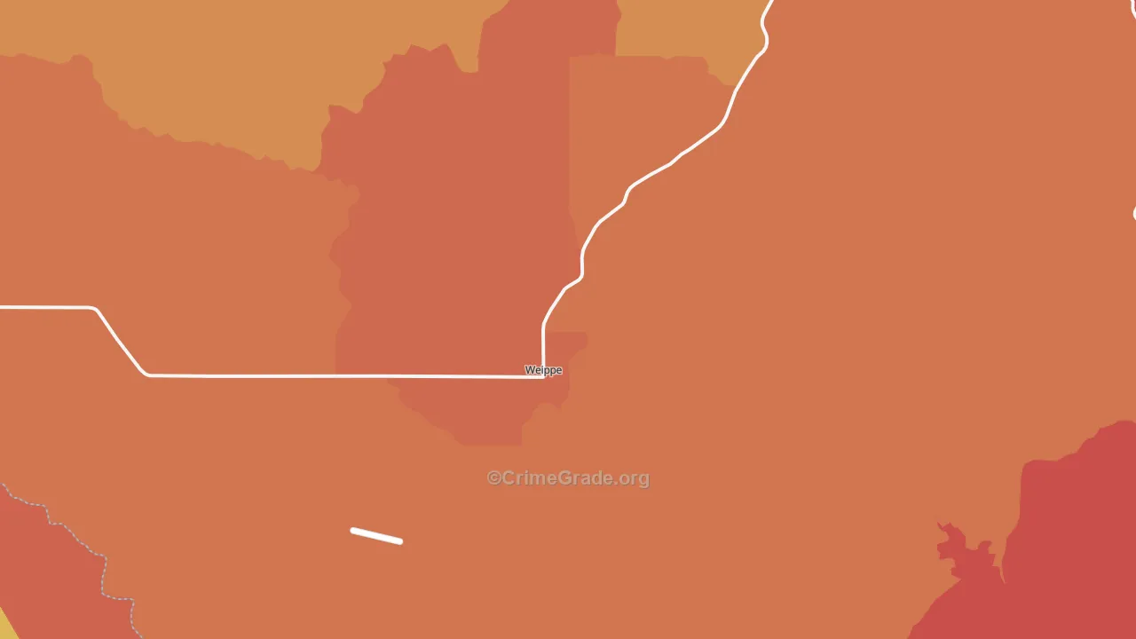 Weippe, ID Map of Drug-Related Crime Rates