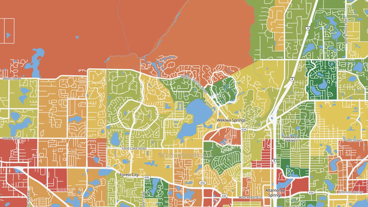 Wekiwa Springs, FL Map of Drug-Related Crime Rates