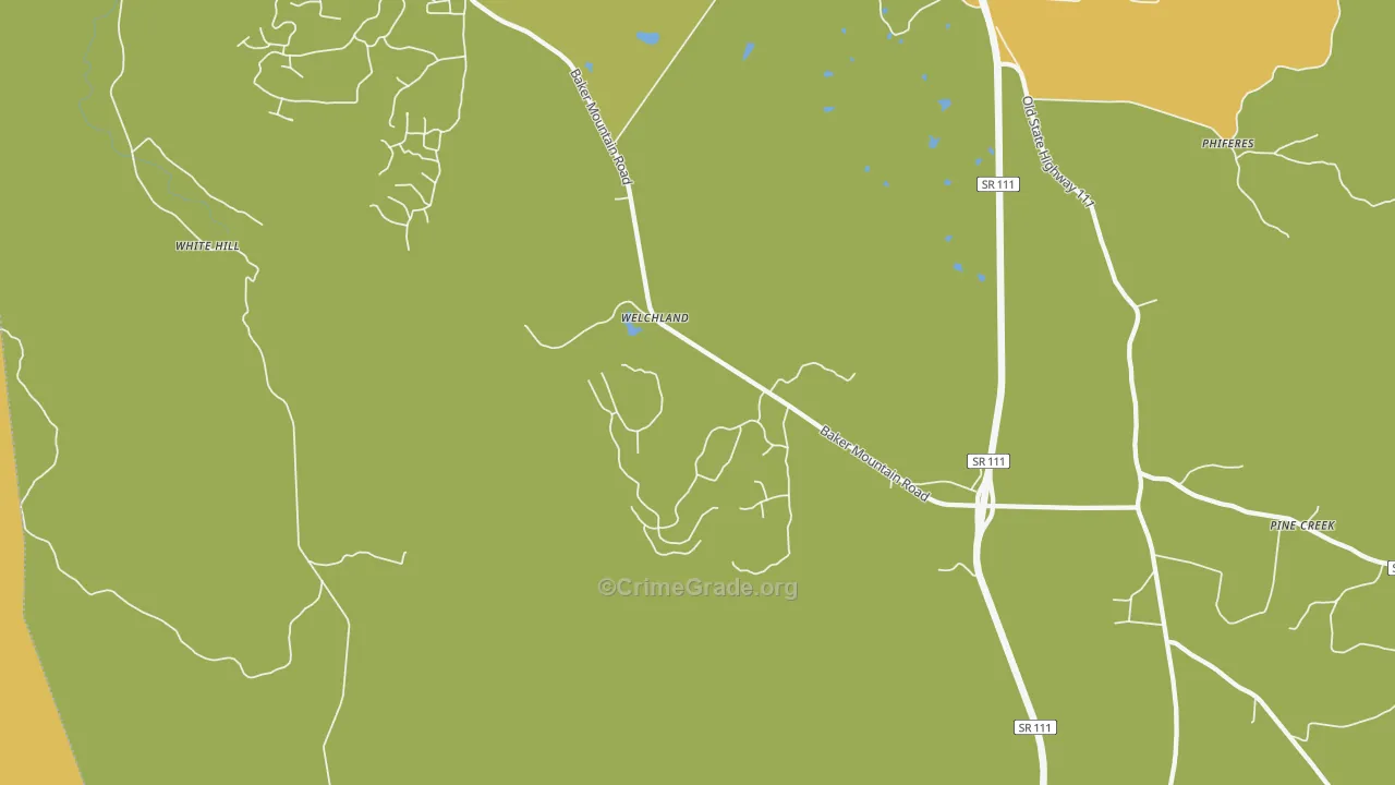 Welchland, TN Map of Drug-Related Crime Rates