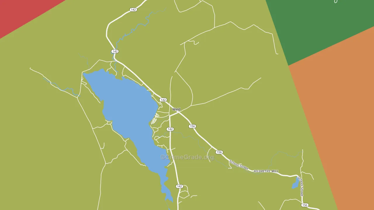 Weld, ME Map of Drug-Related Crime Rates