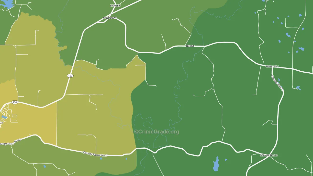 Welge, IL Map of Drug-Related Crime Rates