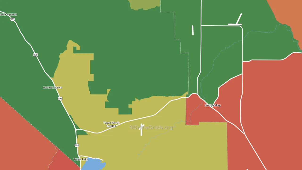 Wellington, NV Map of Drug-Related Crime Rates