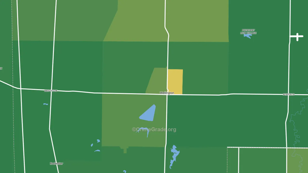 Wellington, OH Map of Drug-Related Crime Rates