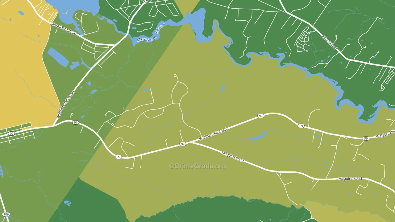 Wells Branch, ME Map of Drug-Related Crime Rates