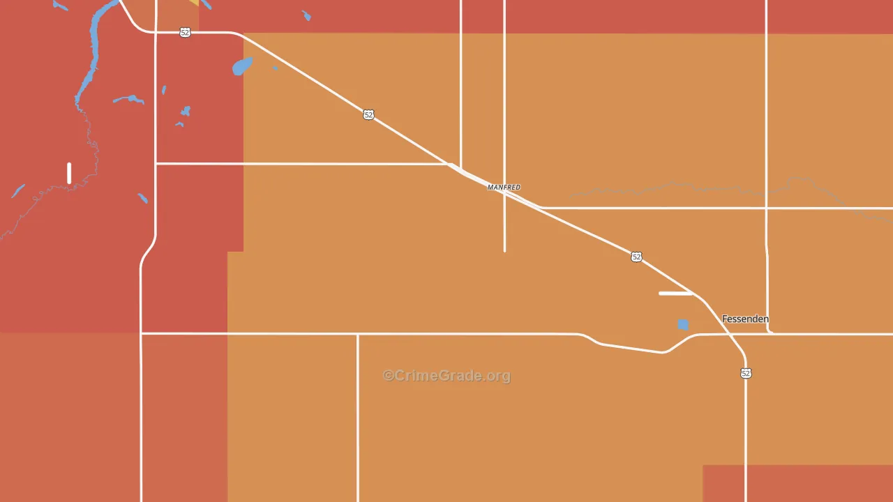 Wells County, ND Map of Drug-Related Crime Rates