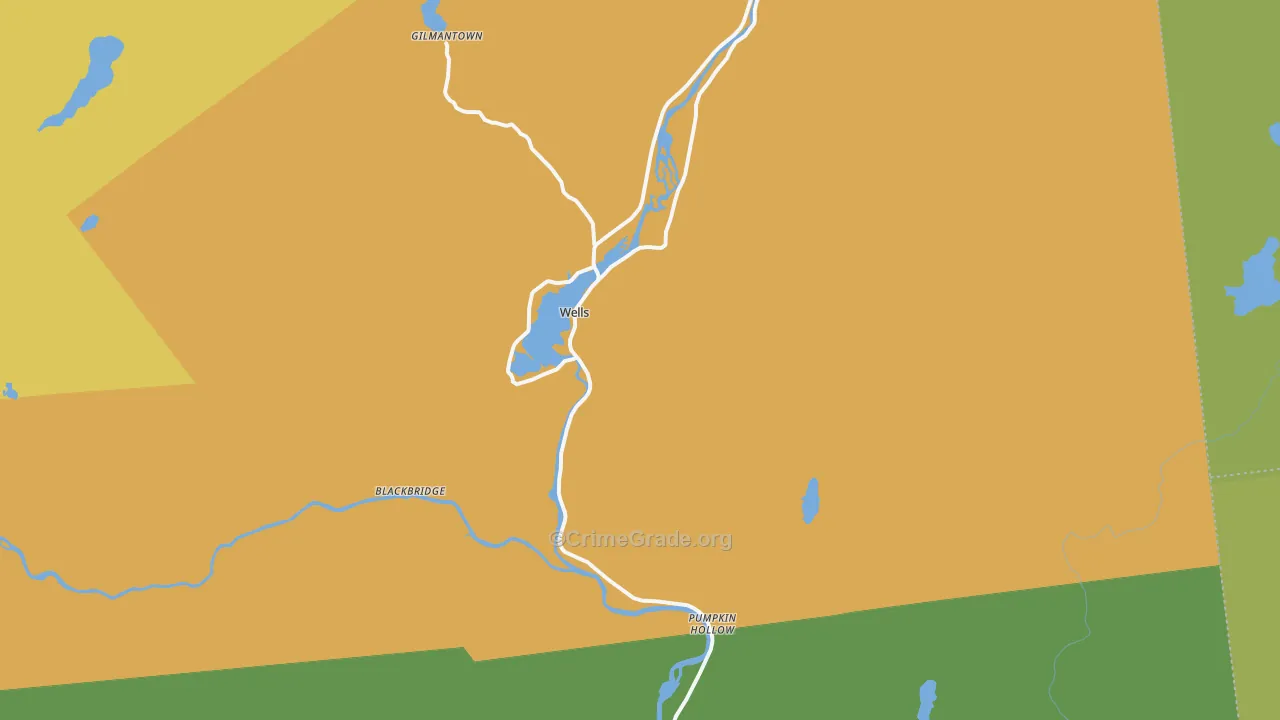 Wells, NY Map of Drug-Related Crime Rates