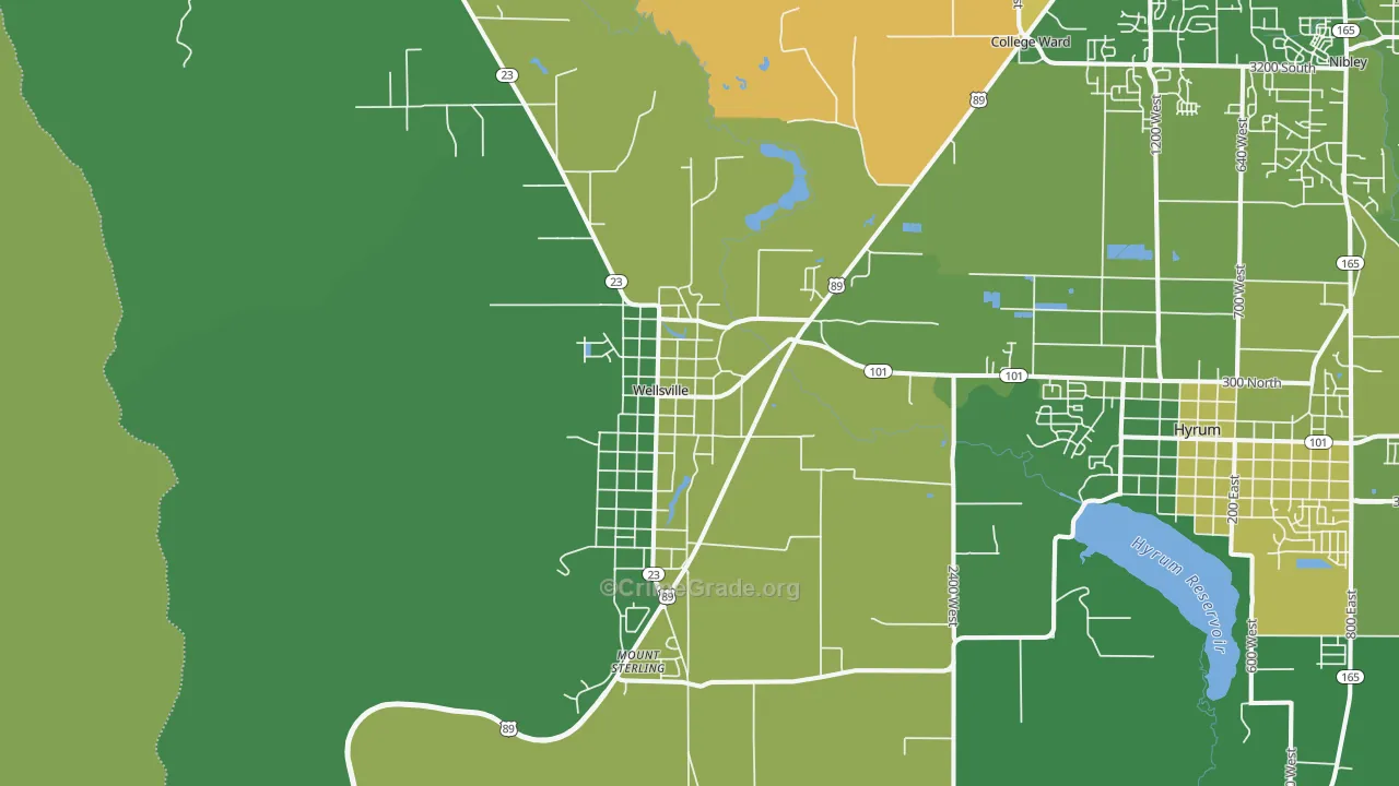Wellsville, UT Map of Drug-Related Crime Rates