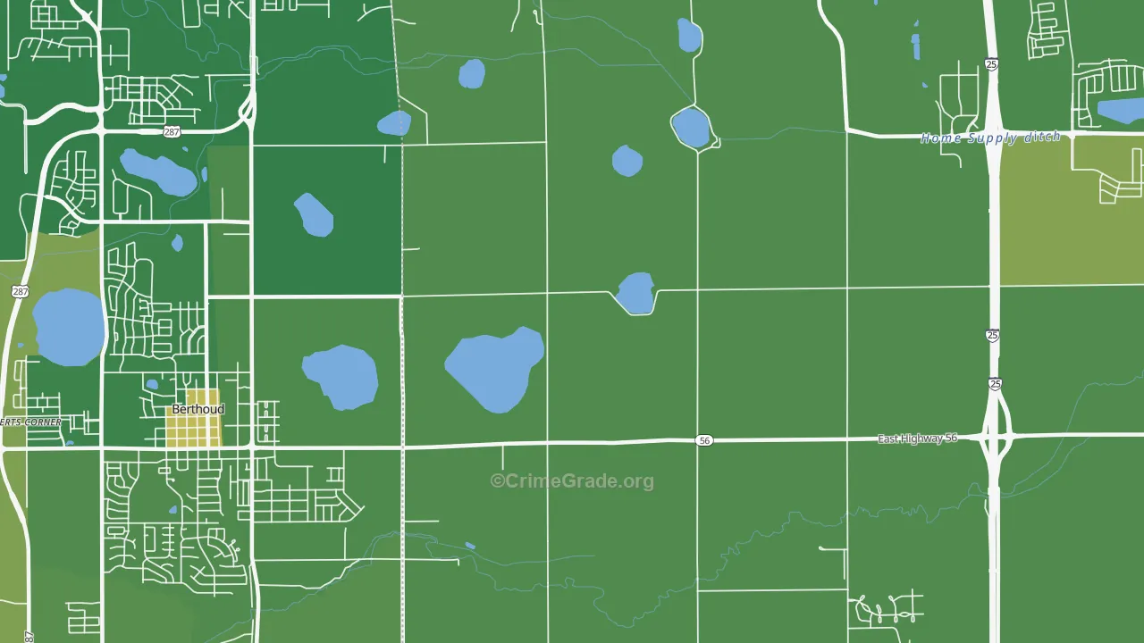 Welty, CO Map of Drug-Related Crime Rates