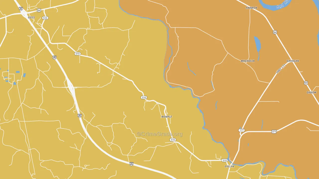 Wemple, LA Map of Drug-Related Crime Rates