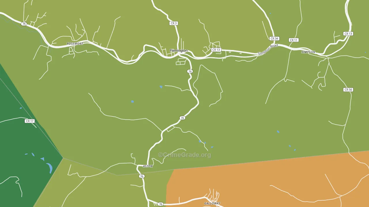Wendel, WV Map of Drug-Related Crime Rates