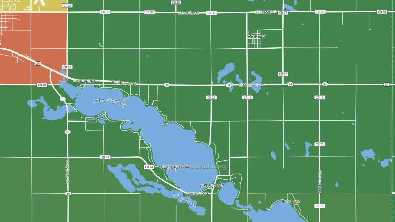 Wentworth, SD Map of Drug-Related Crime Rates