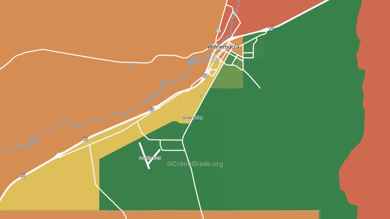 Weso, NV Map of Drug-Related Crime Rates