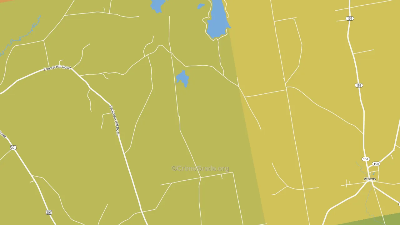 West Athens, ME Map of Drug-Related Crime Rates