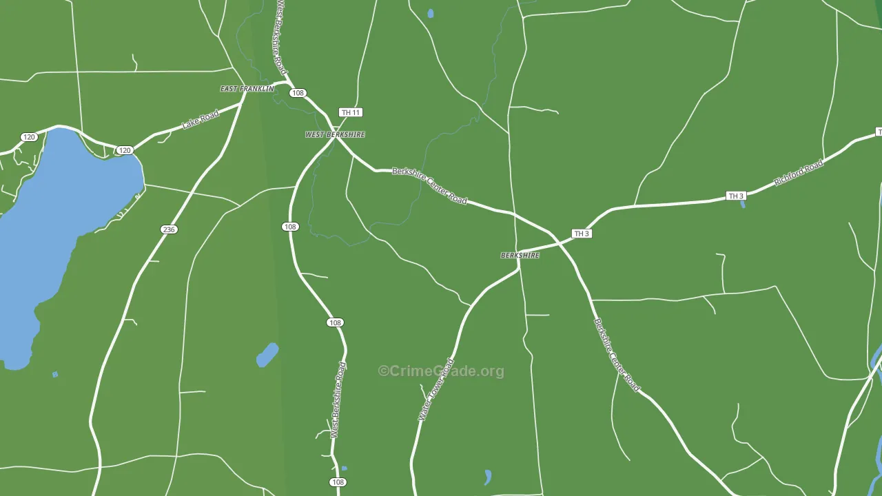 West Berkshire, VT Map of Drug-Related Crime Rates